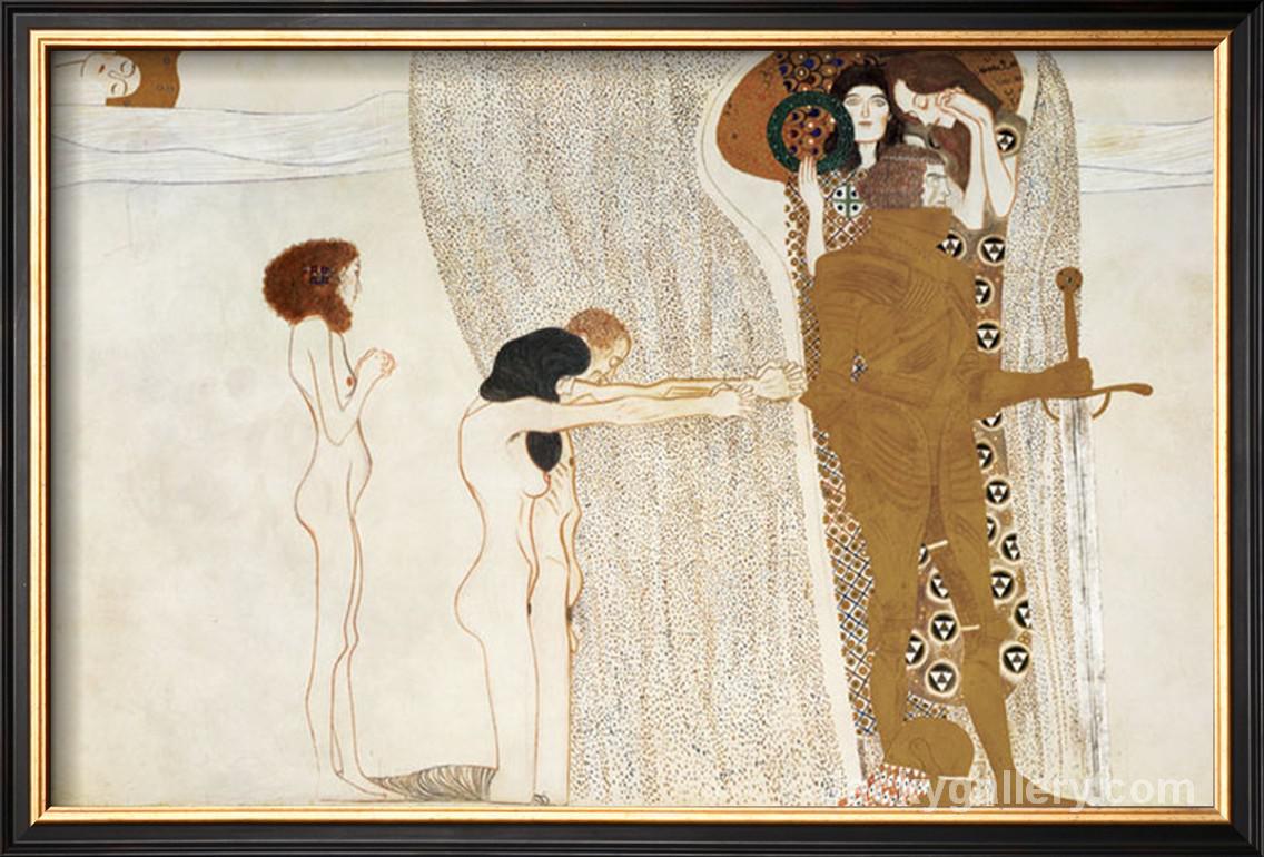 BEETHOVEN FRIEZE DESIRE FOR HAPPINESS, C. by Gustav Klimt paintings reproduction